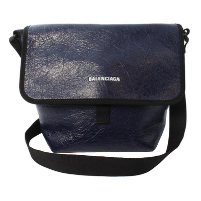 Balenciaga Arena Blue Lambskin Leather Flap Messenger Bag 620259 - LUXURYMRKT