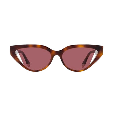 Fendi Way Pink Lenses Tortoise Shell Acetate Cat Eye Frame Sunglasses - LUXURYMRKT