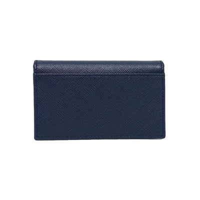 Prada Mens Saffiano Flap Card Holder Wallet Baltico Blue 2MC122 - LUXURYMRKT