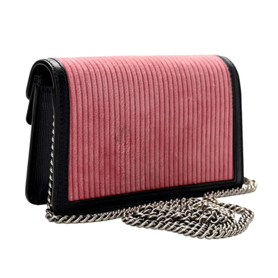 Gucci Dionysus Pink Corduroy Super Mini Crossbody Clutch Bag - LUXURYMRKT