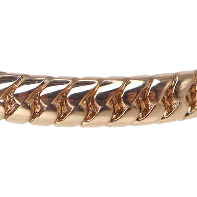 Fendi Baguette FF Logo Ring Rose Gold Twist Metal Band Size Small - LUXURYMRKT