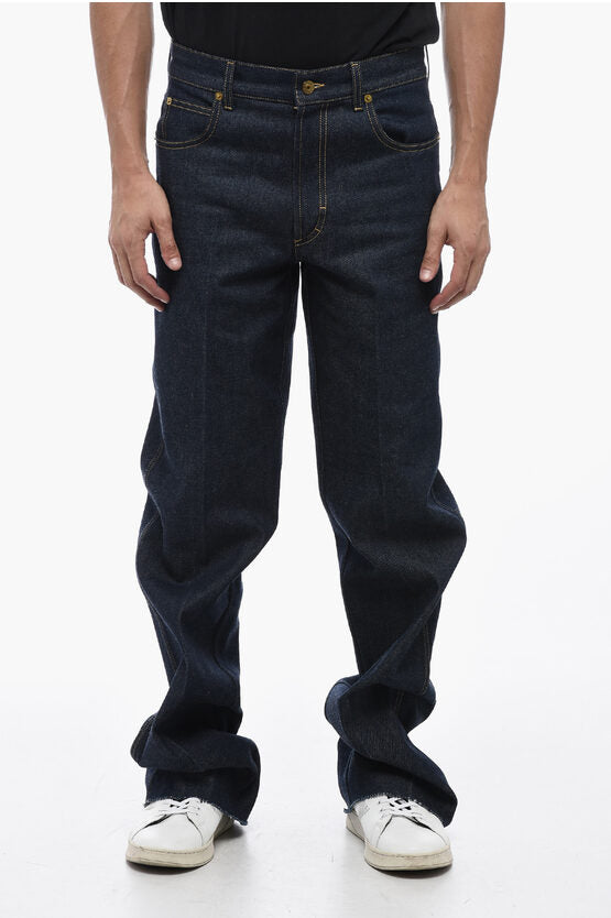 Gucci Dark Wash Cotton Straight Fit Denims 25cm