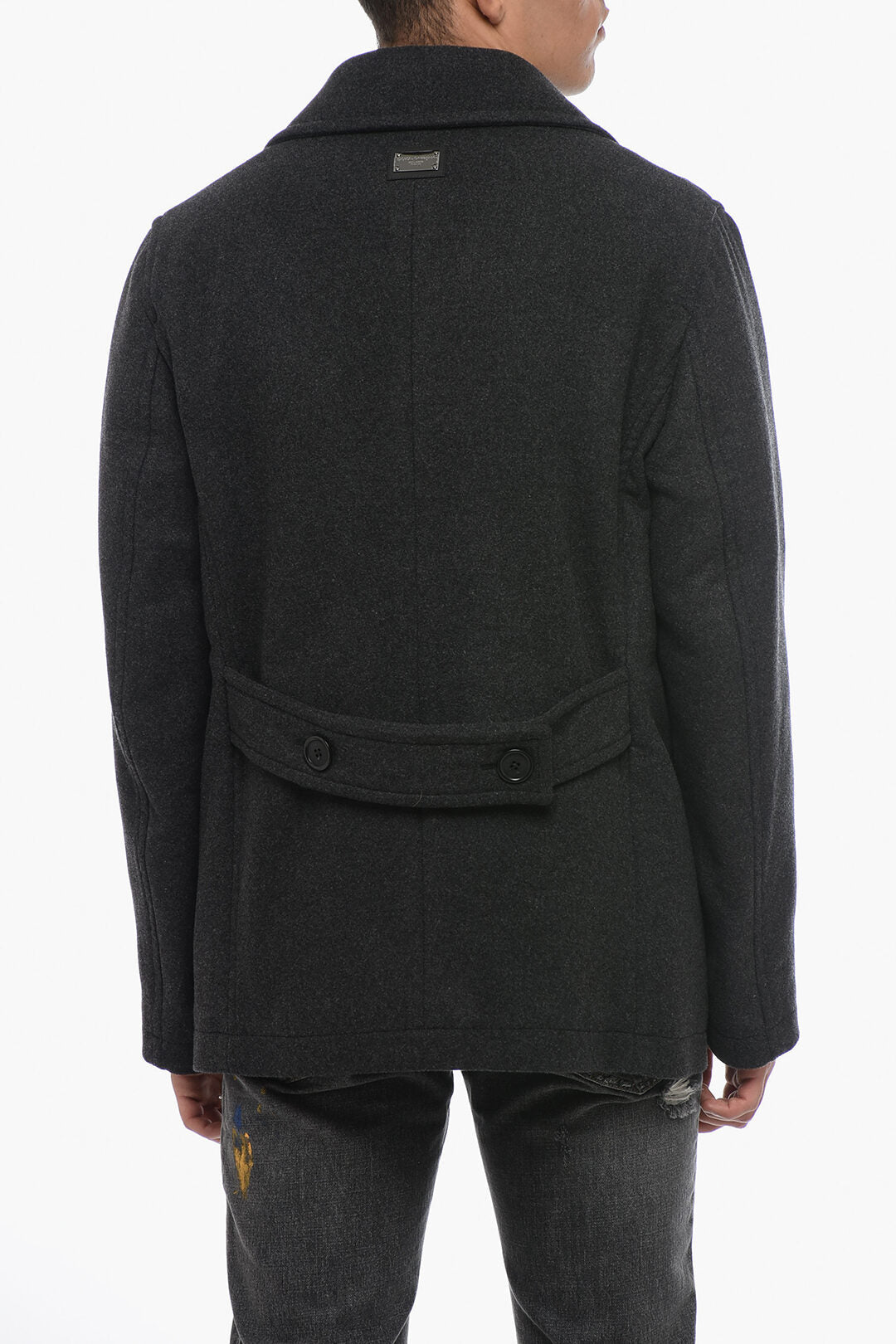 Dolce & Gabbana Double-breasted Wool Blend Peacoat