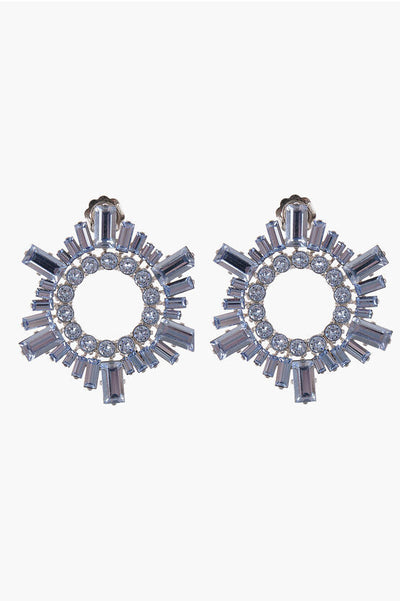 Amina Muaddi Earrings MINI BEGUM Embellished with Crystals