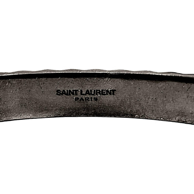Saint Laurent Gear Dark Gunmetal Bracelet Medium - LUXURYMRKT