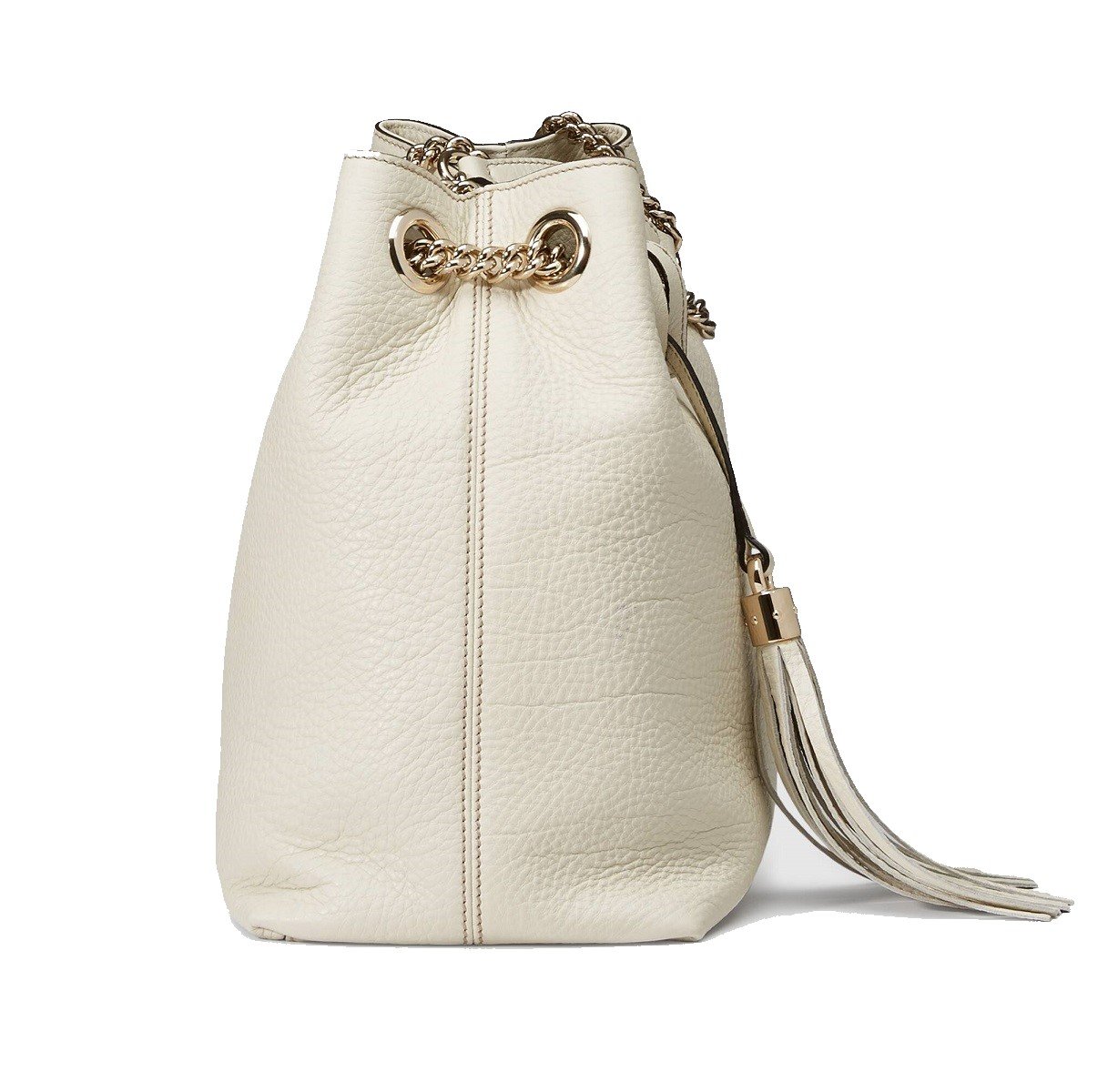 Gucci Soho GG Ivory Leather Chain Shoulder Bag 536196 - LUXURYMRKT