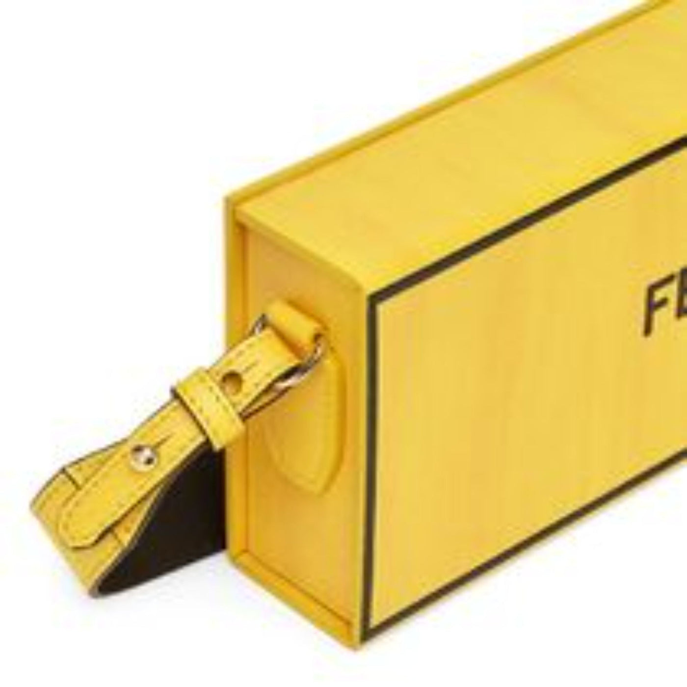 Fendi Roma Horizontal Box Yellow Leather Shoulder Bag - LUXURYMRKT