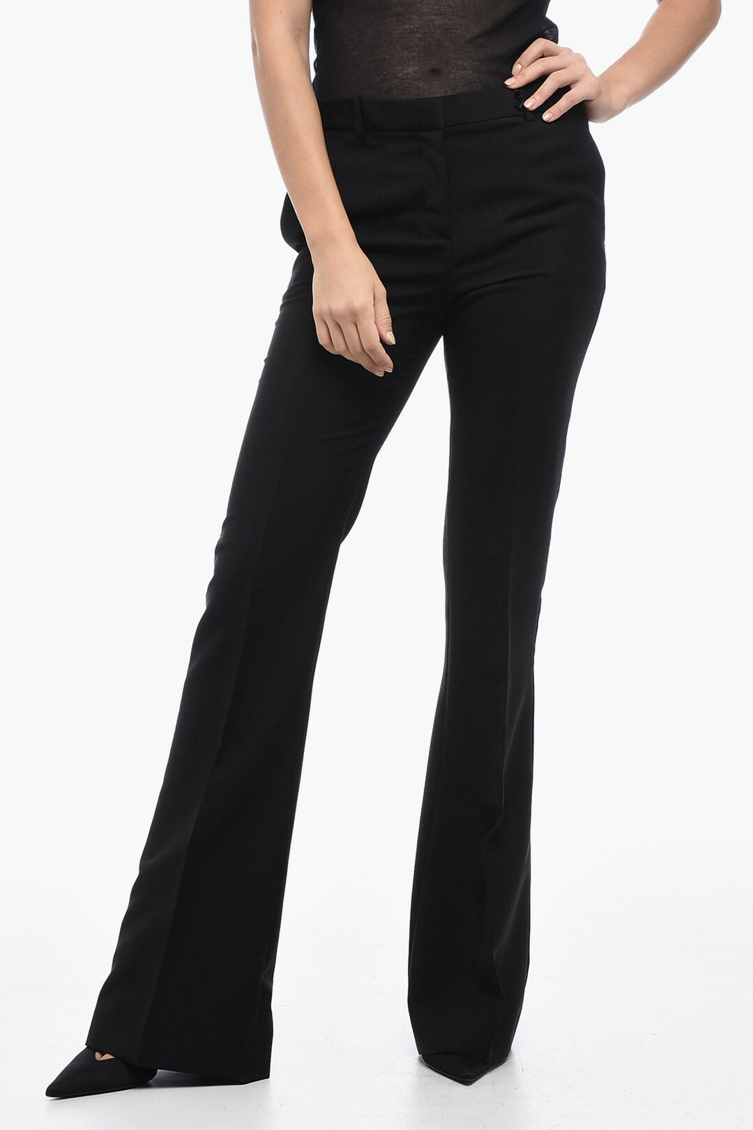 Versace Flare Fit Wool Pants