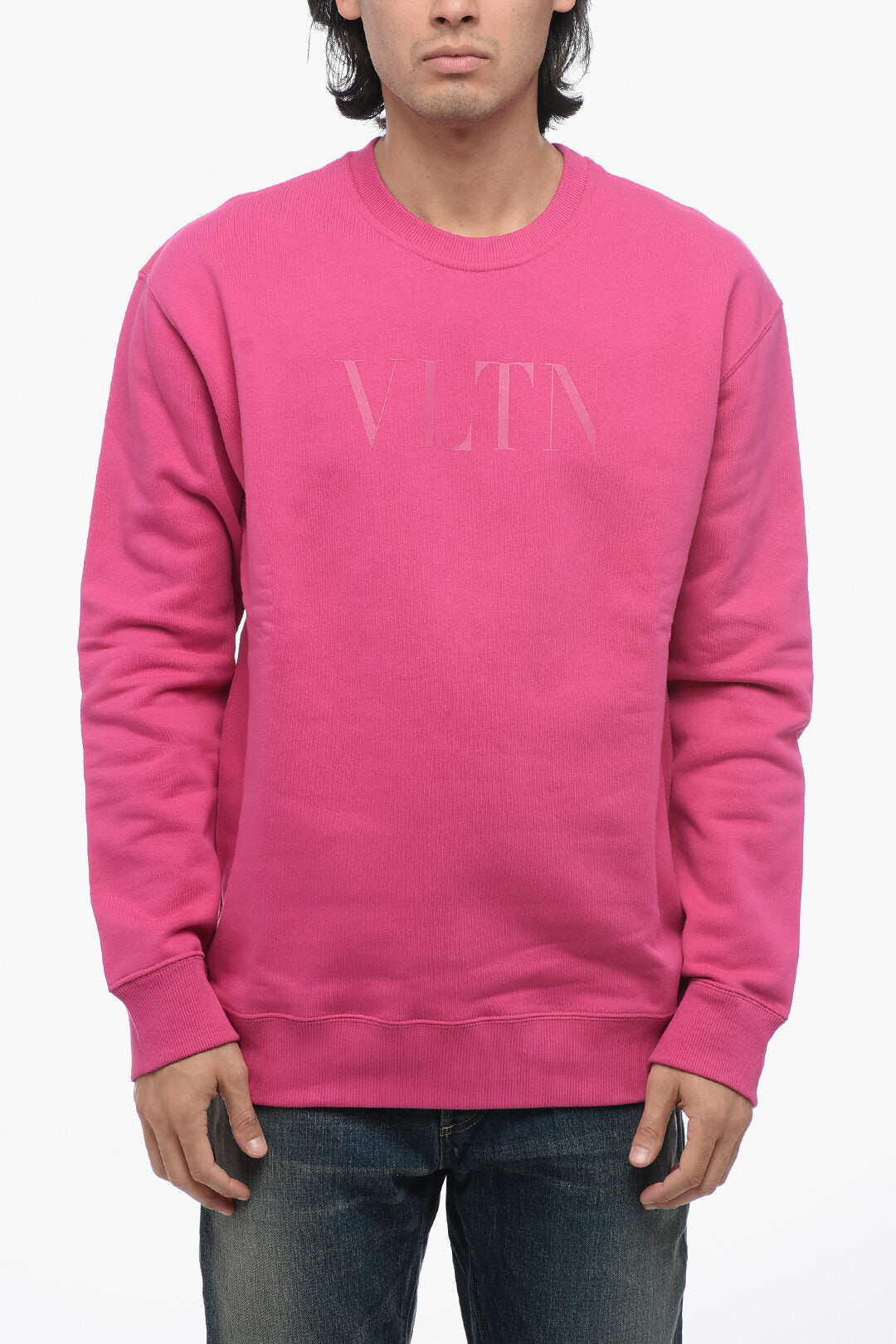 Valentino Fleeced Cotton VLTN Crew Neck Sweater