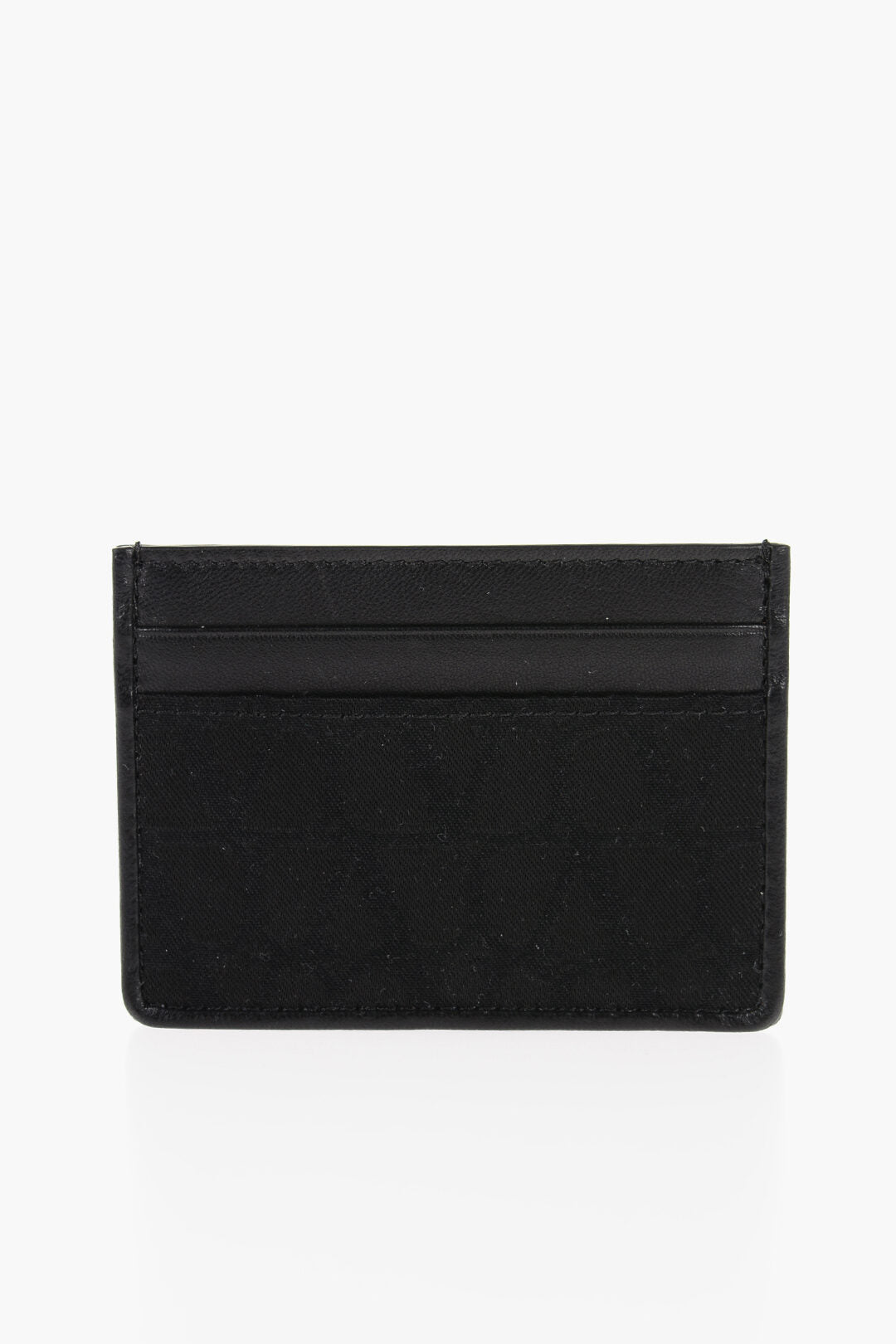 Valentino GARAVANI Leather and Fabric Card Holder with Monogram