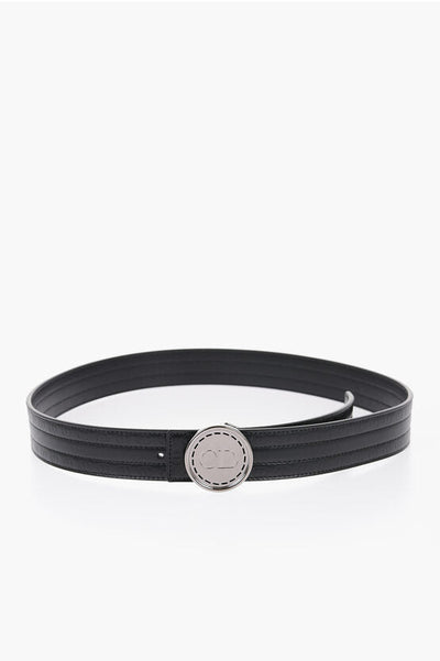 Dior HOMME Embossed Leather Belt with Cilp Buckle