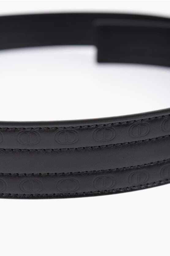 Dior HOMME Embossed Leather Belt with Cilp Buckle