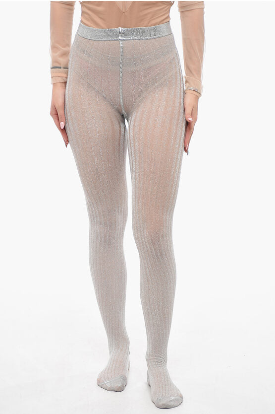 Prada Lurex ribbed tights