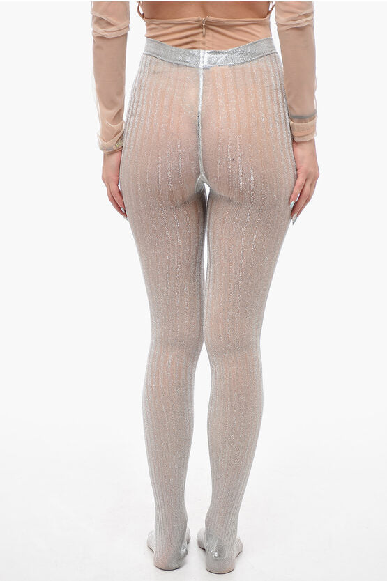 Prada Lurex ribbed tights