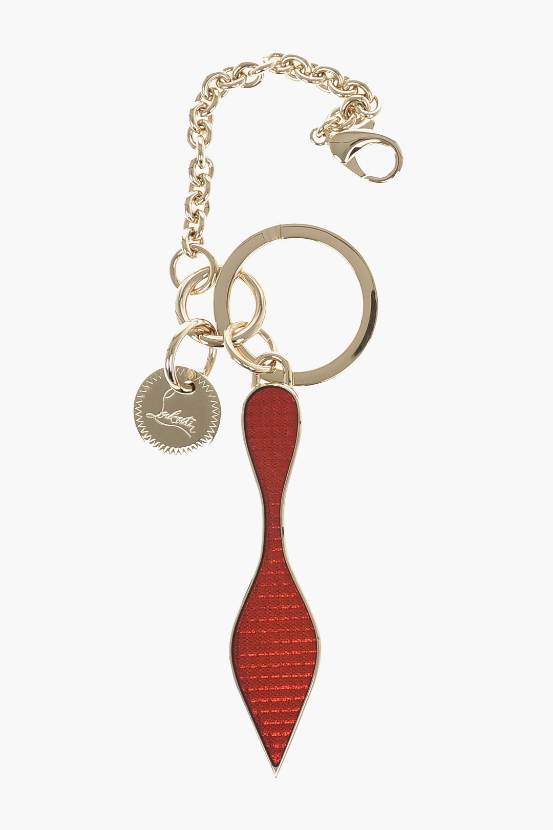 Christian Louboutin Metal RED SOLE Keyring with Pendant and Chain