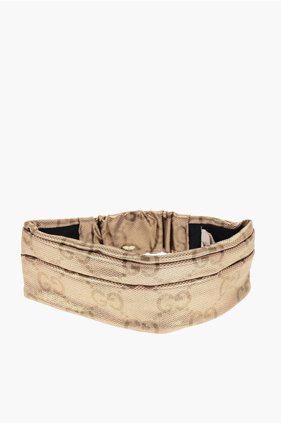 Gucci Metallic Monogram Print Headband