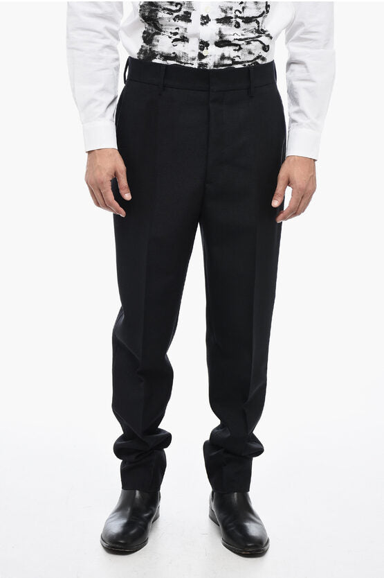 Prada Mohair Wool Blended Pants with Slim Fit