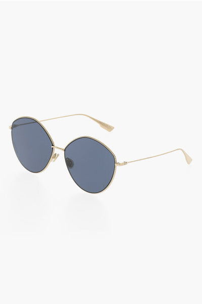 Dior Oval-Frame Sunglasses with Silver-Tone Frame