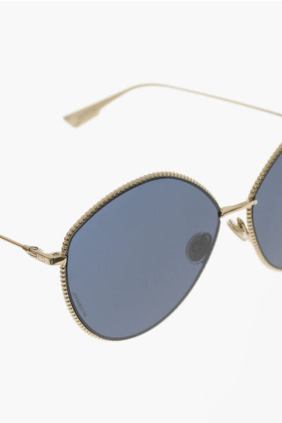 Dior Oval-Frame Sunglasses with Silver-Tone Frame