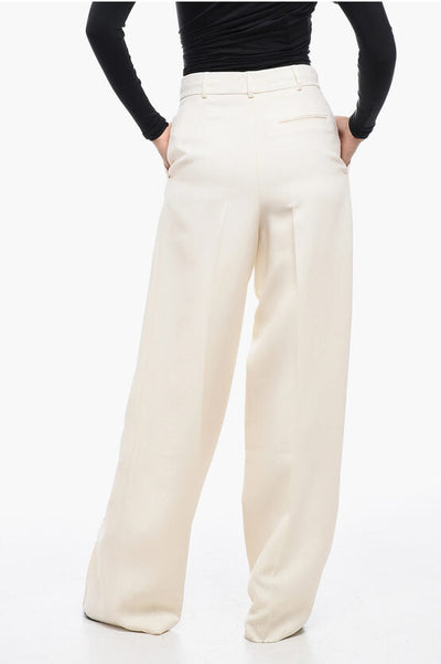 Dior Pleated High-Waisted Wool Pants