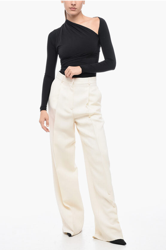 Dior Pleated High-Waisted Wool Pants