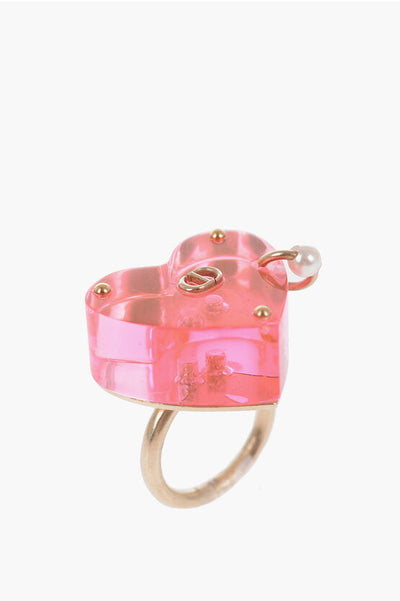 Dior Plexiglass Maxi Heart Ring