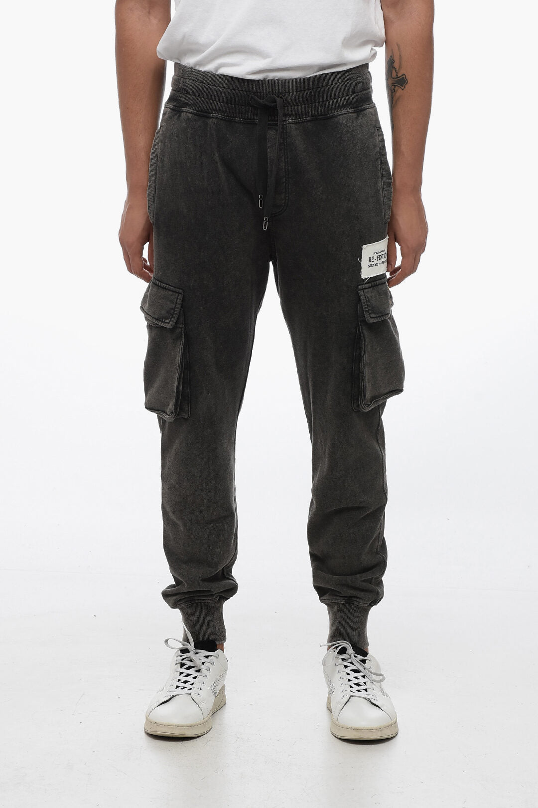 Dolce & Gabbana RE-EDITION Brshed Cotton Cargo Sweatpants