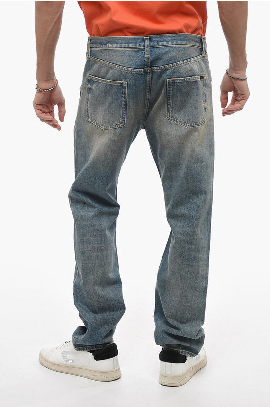 Saint Laurent Relaxed-fit Denims with Stonewash Effect