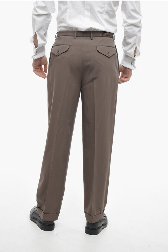 Gucci Rgular Fit Wool Pants with Cuffs