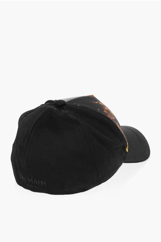 Balmain Satin Cap with Print