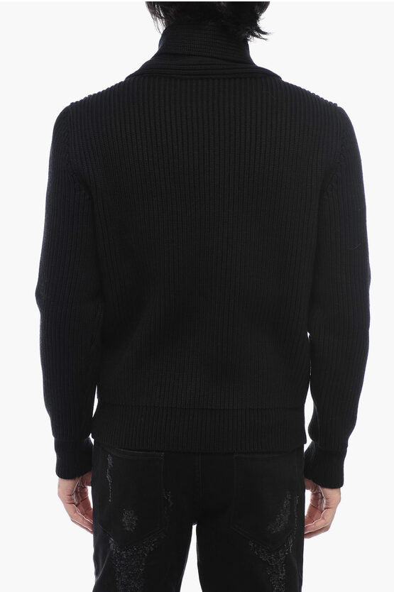 Saint Laurent Shawl Neck Wool Pullover