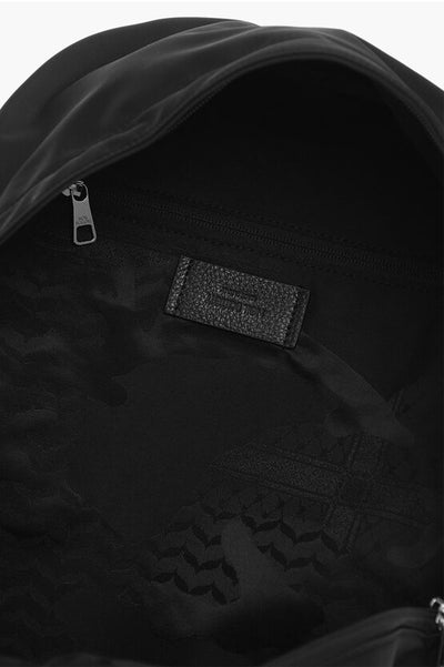 Neil Barrett Textured Leather and Nylon THUNDERBOLTS Backpack