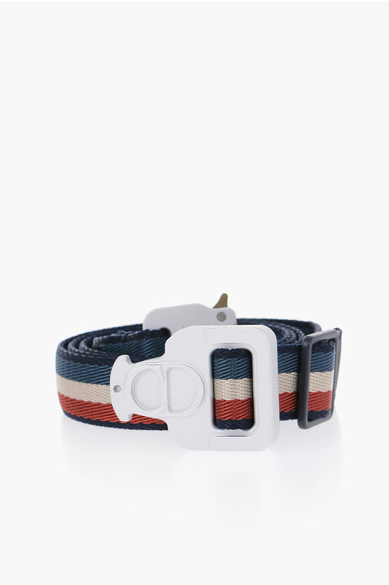 Dior Tricolor Fabric Belt