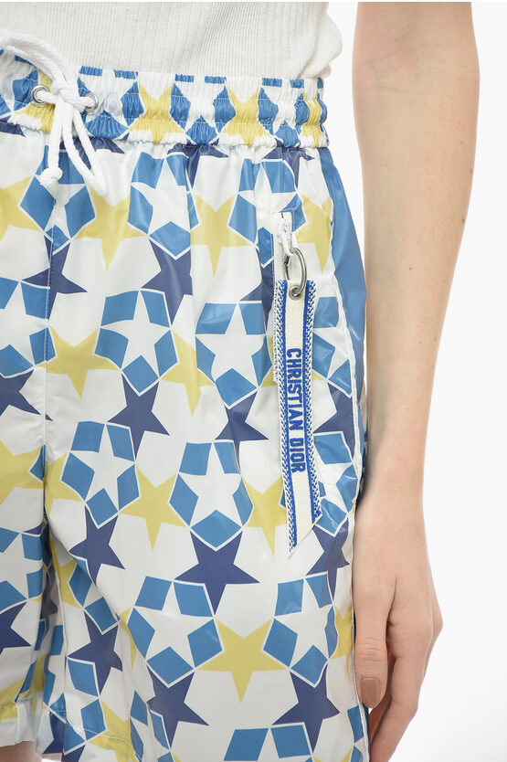 Dior Waterproof STAR Shorts with Logo Print