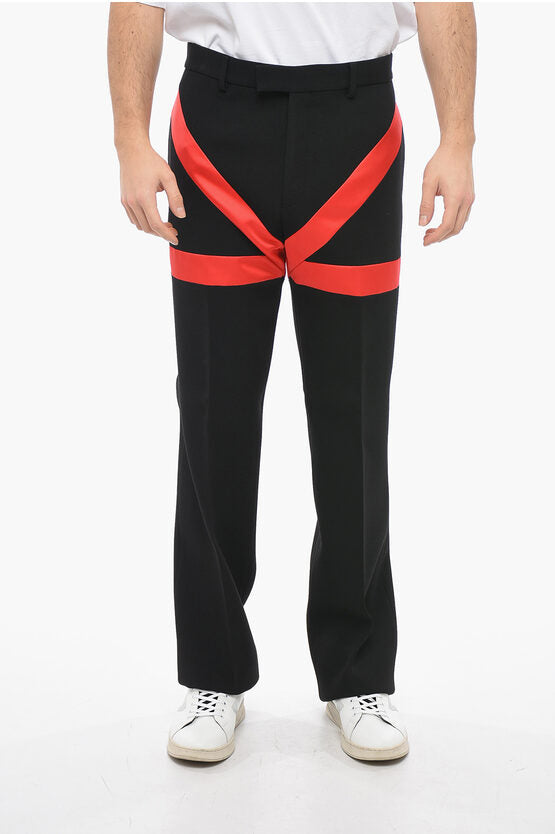 Salvatore Ferragamo Wide Leg Pants with Contrasting Detail